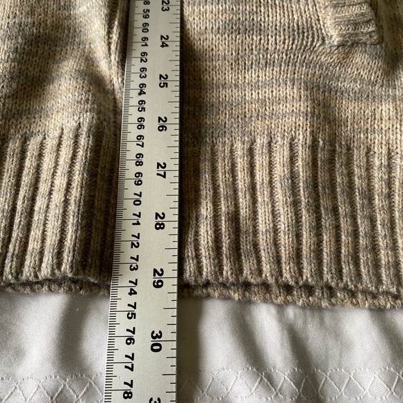 Atlas for Men Medium Knit Men's Tan/Gray Long Sleeve Zip Up Cardigan Size 3XL - Picture 10 of 12